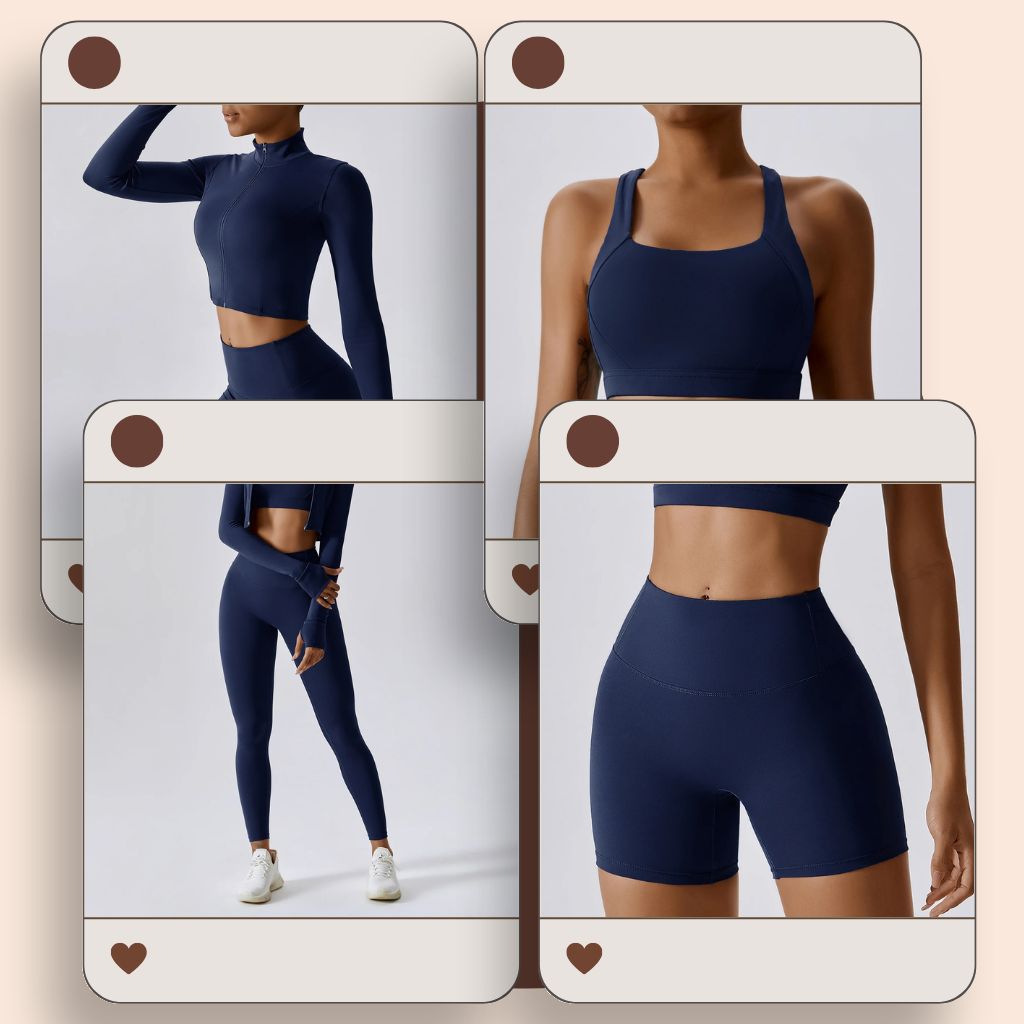 Activewear fitness clothing jacket gym 4pcs - GBAStar
