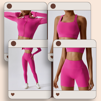 Activewear fitness clothing jacket gym 4pcs - GBAStar