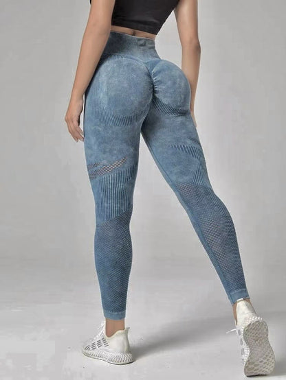 Hollow Design Seamless Leggings High Waist Hip Lifting Running Sports Fitness Yoga Pants Fashion Womens Clothing - GBAStar