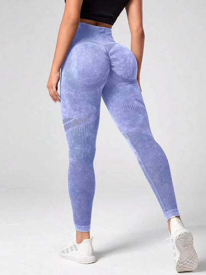 Hollow Design Seamless Leggings High Waist Hip Lifting Running Sports Fitness Yoga Pants Fashion Womens Clothing - GBAStar